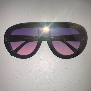 Black Sunglasses with Pink and Purple Ombré Lenses